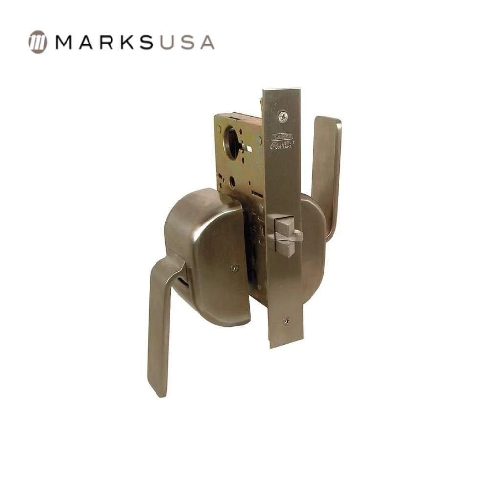 Marks USA - 5PDEX - Exit Hospital Push/Pull Latch - Non-keyed - Push/Pull Paddle - Field Reversible - Grade 1 - Satin Stainless Steel