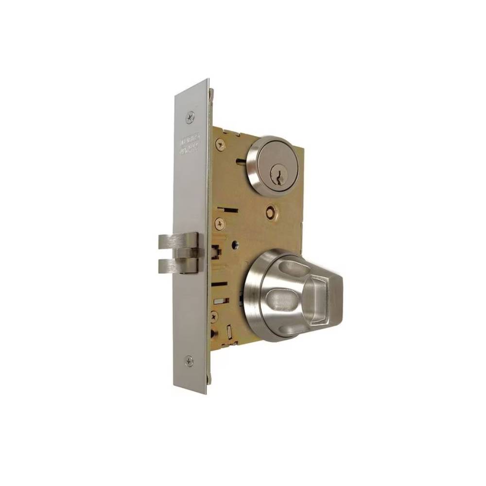 Marks USA - 5SS55D - Office Vestibule Mortise Cylinder Lock - Anti-Ligature Lever - Field Reversible - Grade 1 - Satin Stainless Steel