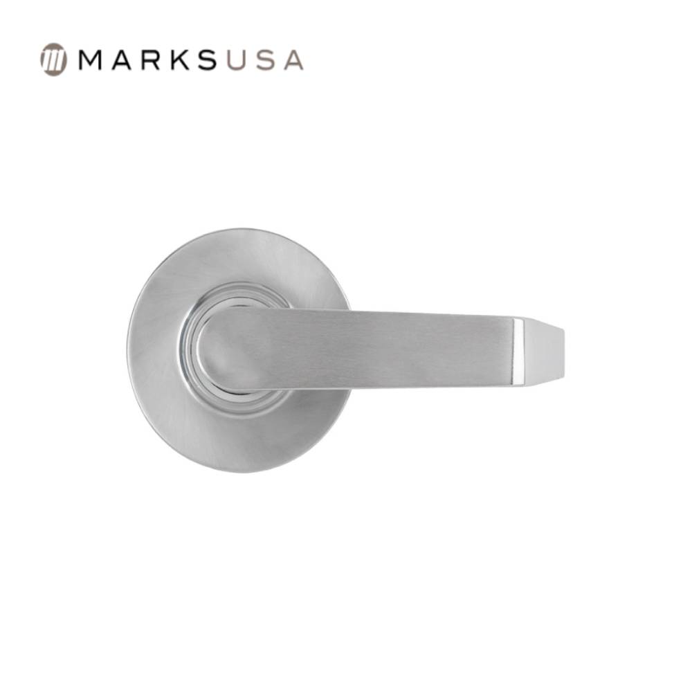 Marks USA - M195N - Passage Function Exit Bar Trim - American Lever with Rose - Non-Handed - Grade 1 - Satin Chrome