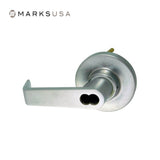 Marks USA - M195RS-26D - Entry Function Exit Bar Trim - SFIC Prep Less Core - American Lever with Rose - Non-Handed - Grade 1 - Satin Chrome