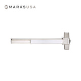 Marks USA - M9900F-32D-P6 - Rim Exit Bar Wide Stile Pushpad - 36 Fire-Rated Device - Less Dogging - Request to Exit Switch - Non-Handed - Grade 1 - Satin Stainless Steel Finish