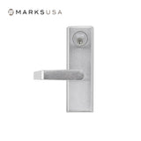 Marks USA - MESC600 - M9900 Exit Bar Trim - American Lever with Escutcheon - 1-1/4 Inch Mortise Cylinder - Field Reversible - Grade 1