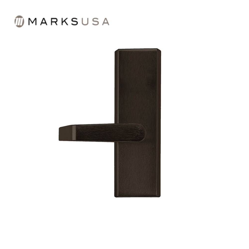 Marks USA - MESC600 - M9900 Exit Bar Trim - American Lever with Escutcheon - 1-1/4 Inch Mortise Cylinder - Field Reversible - Grade 1