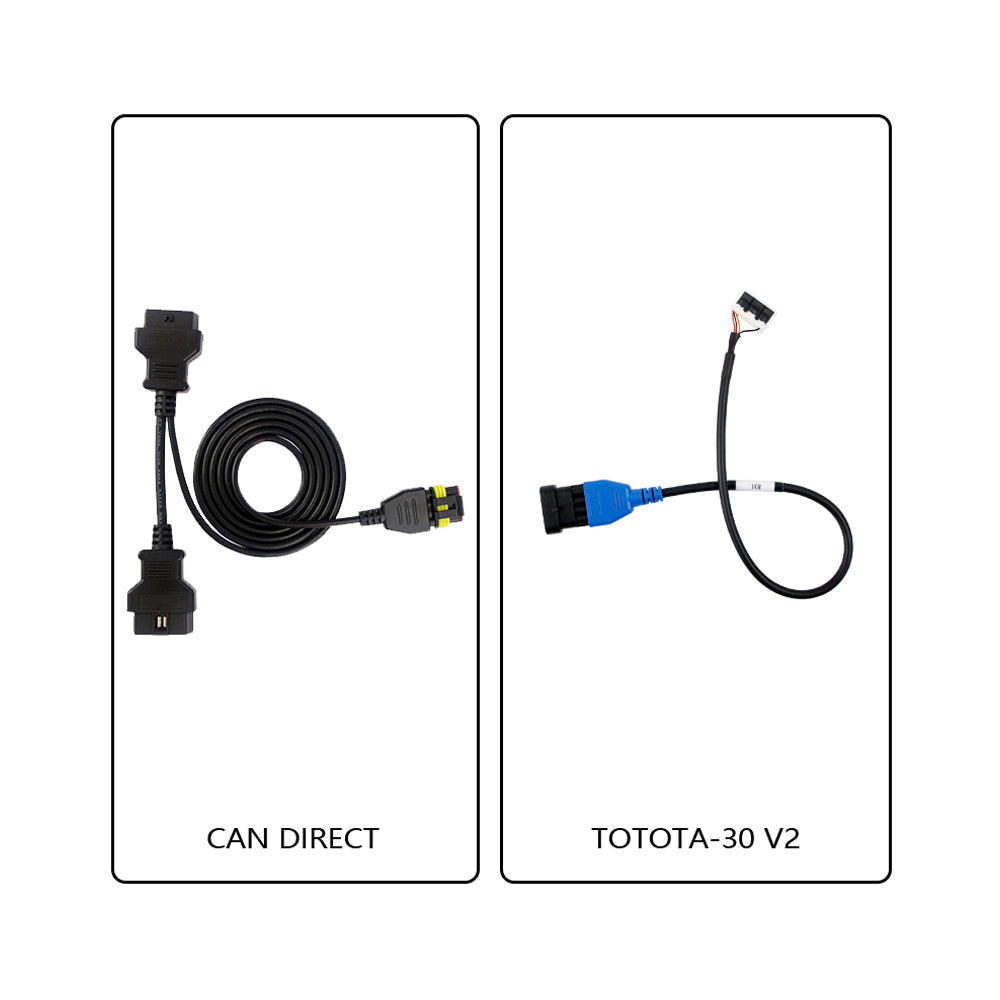 OBDSTAR Toyota-30 V2 Kit including CAN DIRECT Cable and Toyota-30 V2 Cable for 4A and 8A-BA All Key Lost for X300 DP PLUS/ X300 PRO4/ X300 DP Key Master