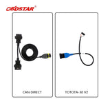 OBDSTAR Toyota-30 V2 Kit including CAN DIRECT Cable and Toyota-30 V2 Cable for 4A and 8A-BA All Key Lost for X300 DP PLUS/ X300 PRO4/ X300 DP Key Master