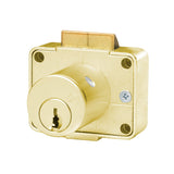 OLYMPUS LOCK - 996 - Cabinet Drawer Latch Lock - R Series - Optional Cylinder Length - Optional Keying - Optional Handed - US4 (Satin Brass-606)