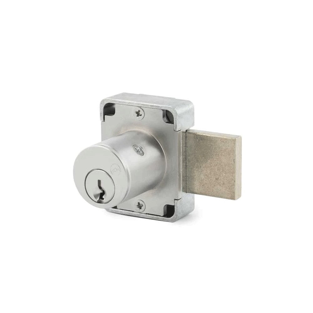 OLYMPUS LOCK - 100B - Weather Resistant Cabinet Deadbolt Door Lock - N Series - Optional Cylinder Length - Optional Keying - US26D (Satin Chrome-626)