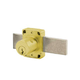 OLYMPUS LOCK - 100DR - Cabinet Deadbolt Door Lock - N Series - Optional Cylinder Length - Optional Keying - US4 (Satin Brass-606)