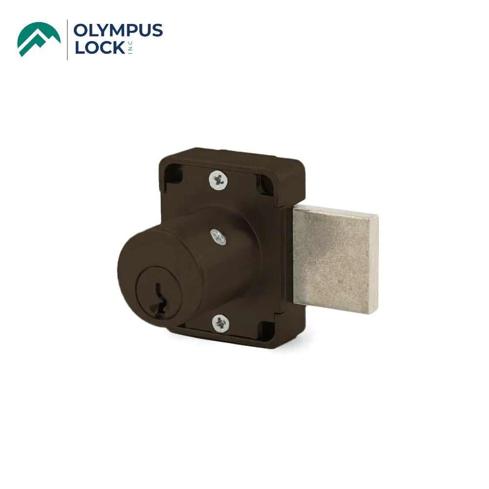 OLYMPUS LOCK - 100DR - Cabinet Deadbolt Door Lock - Key-Retaining Optional Drawer - N Series - Optional Cylinder Length - Optional Keying - US10B (Oil Rubbed Bronze-613)