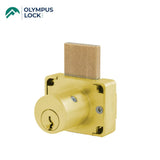 OLYMPUS LOCK - 200B - Weather Resistant Deadbolt Drawer Lock - N Series - Optional Cylinder Length - Optional Keying - US4 (Satin Brass-606)