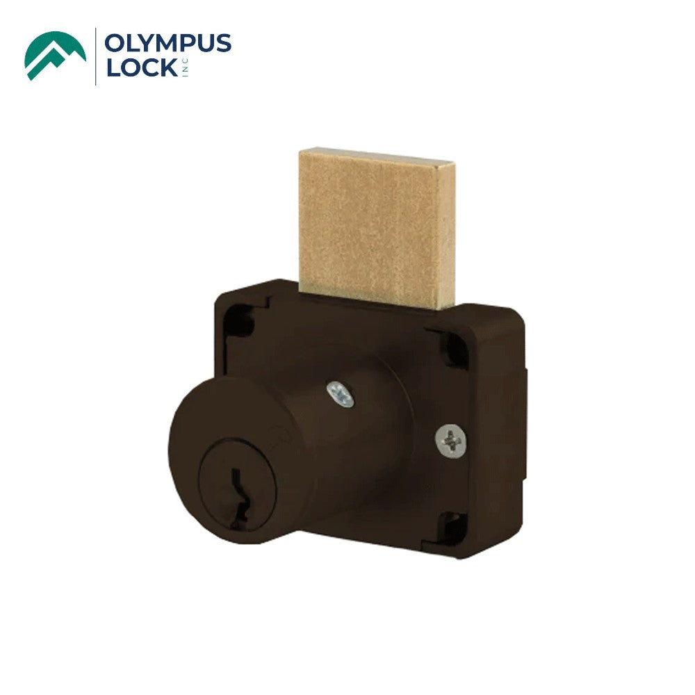 OLYMPUS LOCK - 200B - Weather Resistant Cabinet Deadbolt Drawer Lock - N Series - Optional Cylinder Length - Optional Keying - US10B (Oil Rubbed Bronze-613)