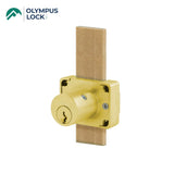 OLYMPUS LOCK - 200B - Weather Resistant Deadbolt Drawer Lock - N Series - Optional Cylinder Length - Long Bolt - Optional Keying - US4 (Satin Brass-606)