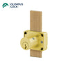 OLYMPUS LOCK - 200B - Weather Resistant Deadbolt Drawer Lock - N Series - Optional Cylinder Length - Long Bolt - Optional Keying - US4 (Satin Brass-606)