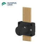 OLYMPUS LOCK - 200DW - Deadbolt Drawer Lock - N Series - Optional Cylinder Length - Long Bolt - Optional Keying - US19 (Flat Black-622)