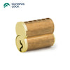 OLYMPUS LOCK - 206 - Small Format 6-Pin IC Core - Optional Keying - Optional Keyway - US4 (Satin Brass-606)