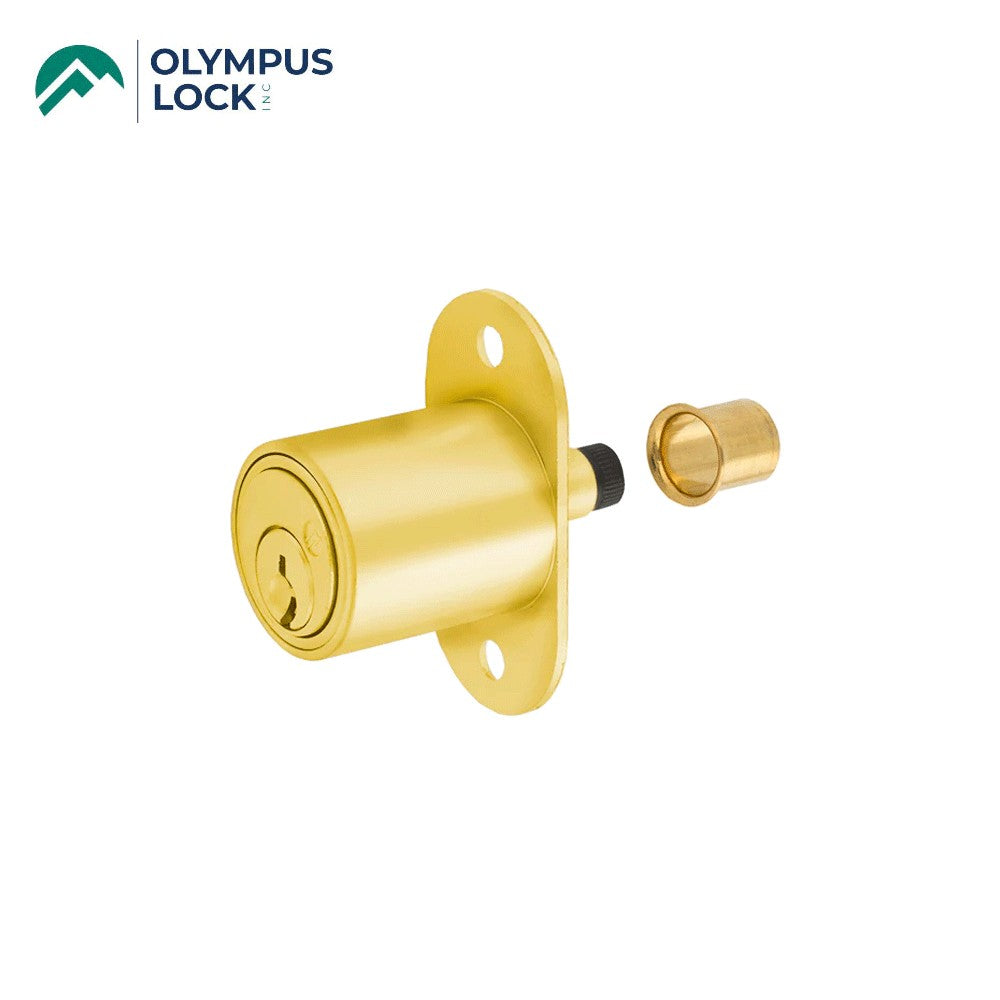 OLYMPUS LOCK - 400SD - Sliding Door Plunger Lock - 7/8 Inch Thickness - Optional Keying - Optional Color