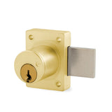 OLYMPUS LOCK - 700KL - Cabinet Deadbolt Door Lock - Key-Retaining - Schlage C Keyway - S Series - Optional Cylinder length - Optional Keying - Optional Handed - US3 (Polished Brass-605)