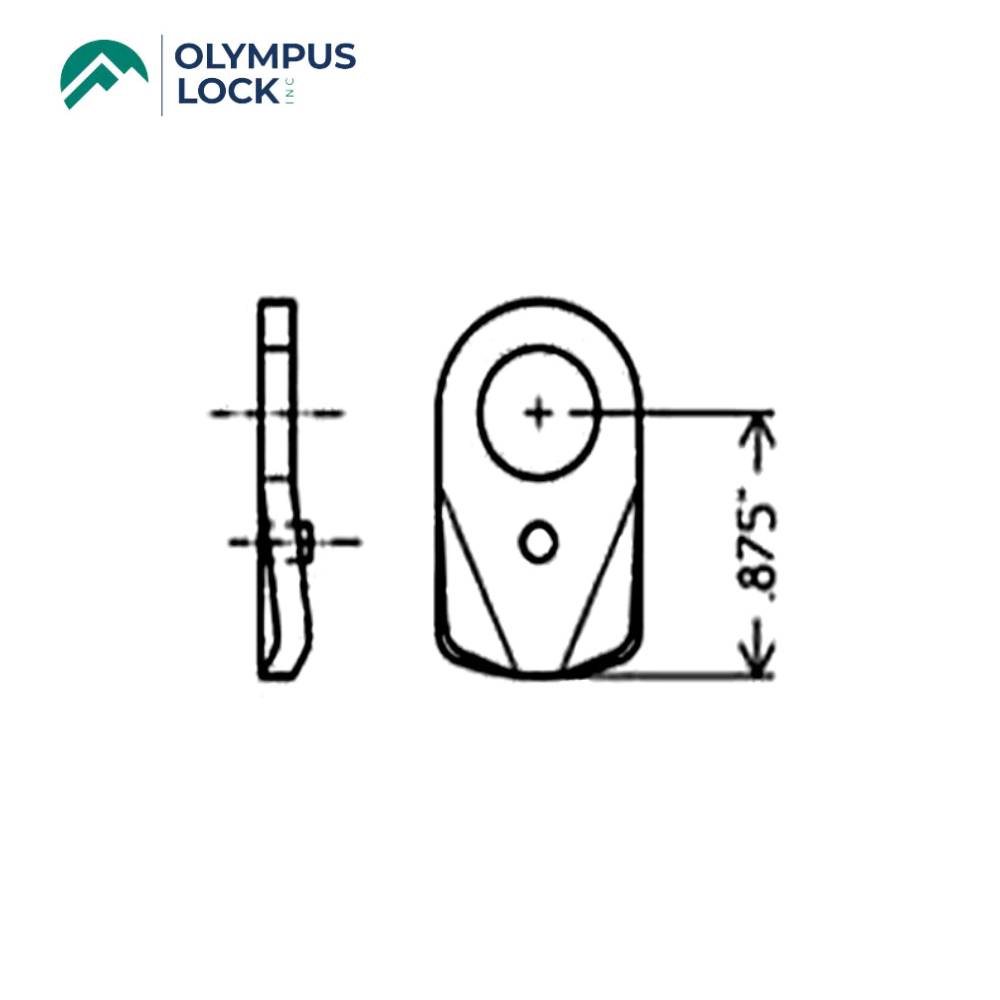 OLYMPUS LOCK - 720-3-1 - 0.875 Short Cam For Inverted Function