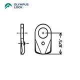 OLYMPUS LOCK - 720-3-1 - 0.875 Short Cam For Inverted Function