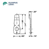 OLYMPUS LOCK - 720-3-2 - 2.47 Offset Cam For Vertical Function