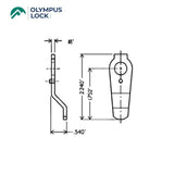 OLYMPUS LOCK - 720-3-3 - 2.24 Offset Cam For Inverted Function