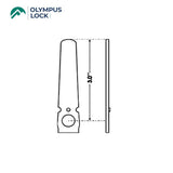 OLYMPUS LOCK - 720-3-4 - 3 Long Straight Cam For Vertical Function