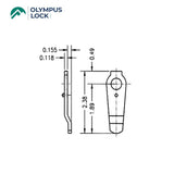 OLYMPUS LOCK - 720-3-5 - 2.38 Long Shallow Offset Cam For Inverted Function