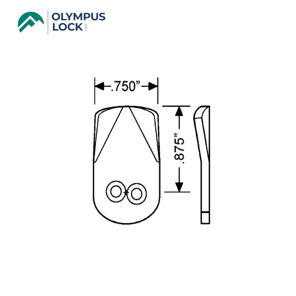 OLYMPUS LOCK - 720-3-D1 - 0.875 Short Direct Drive Cam