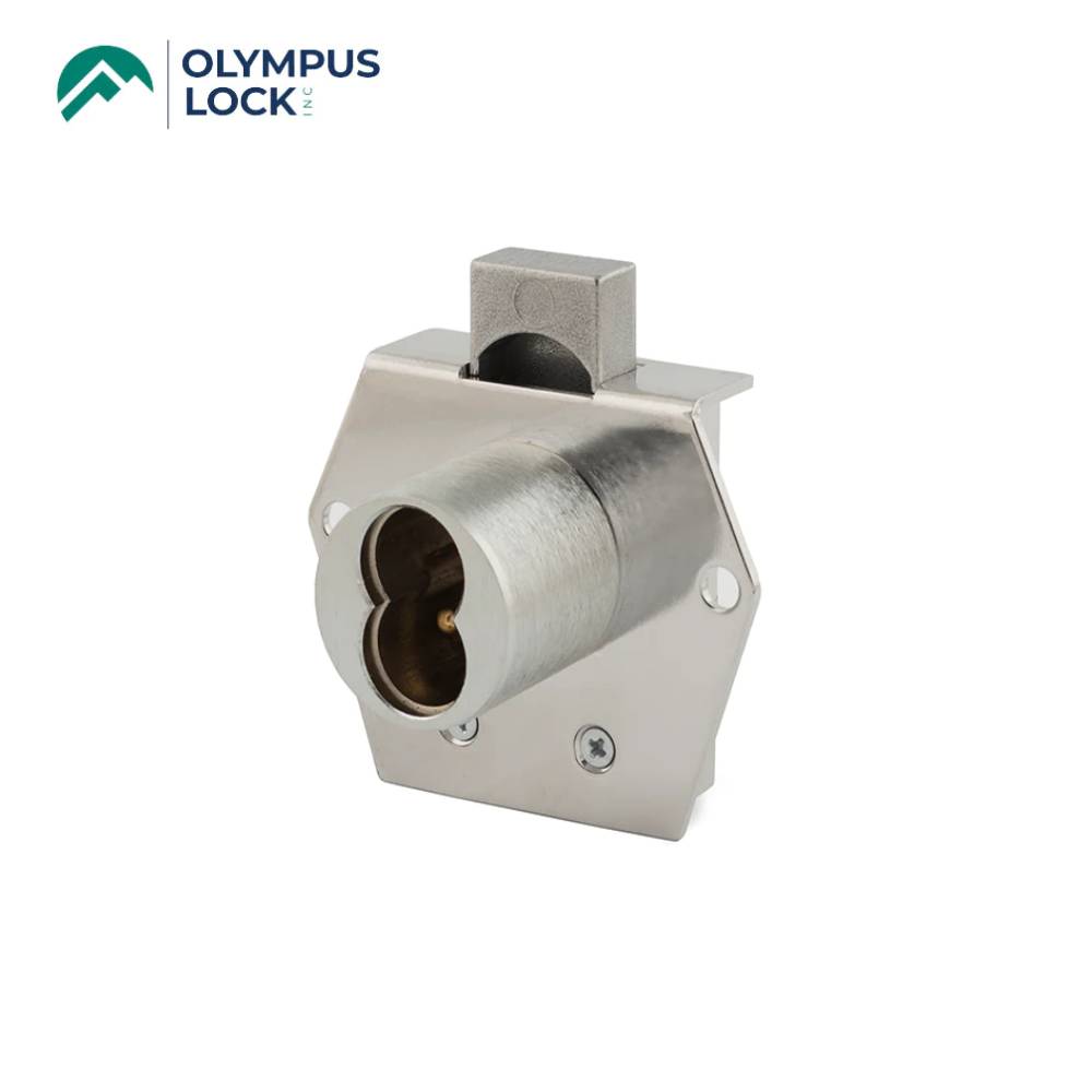 OLYMPUS LOCK - 725RD - Small Format (BEST) IC Core Deadbolt Door &amp; Drawer Cabinet Lock - Optional Key Retaining - Optional Cylinder Length - Optional Handed - US26D (Satin Chrome-626)