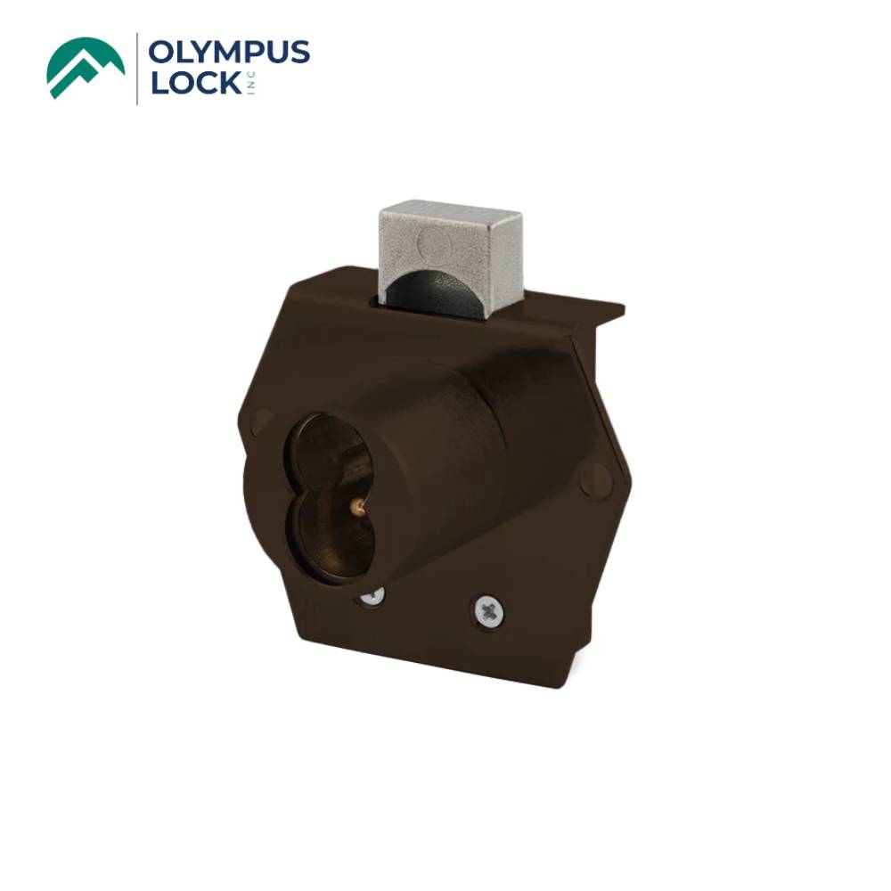 OLYMPUS LOCK - 725RD - Small Format (BEST) IC Core Deadbolt Door & Drawer Cabinet Lock - Optional Key Retaining - 1-1/16 Inch Cylinder Length - Optional Handed - US10B (Oil Rubbed Bronze-613)