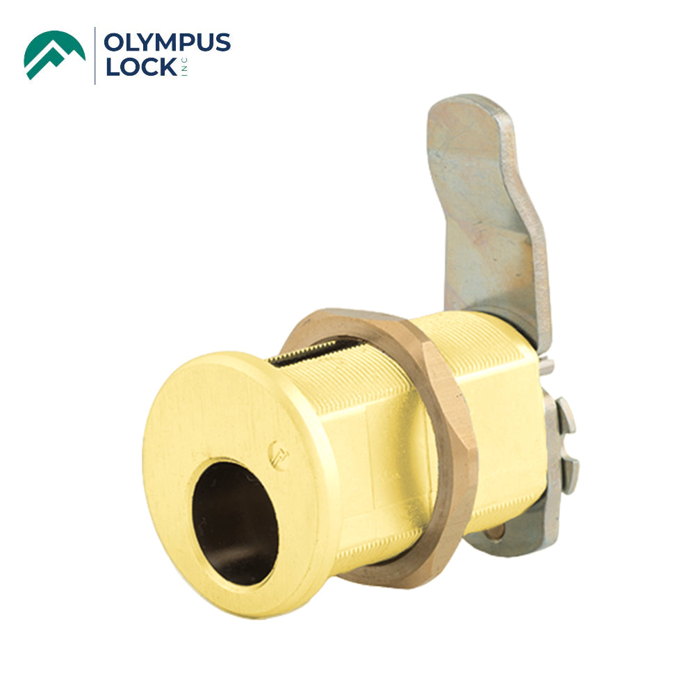 OLYMPUS LOCK - 820LC - Schlage C Keyway Cam Lock - S Series - 1-1/8 Cylinder length - US3 (Polished Brass-605)