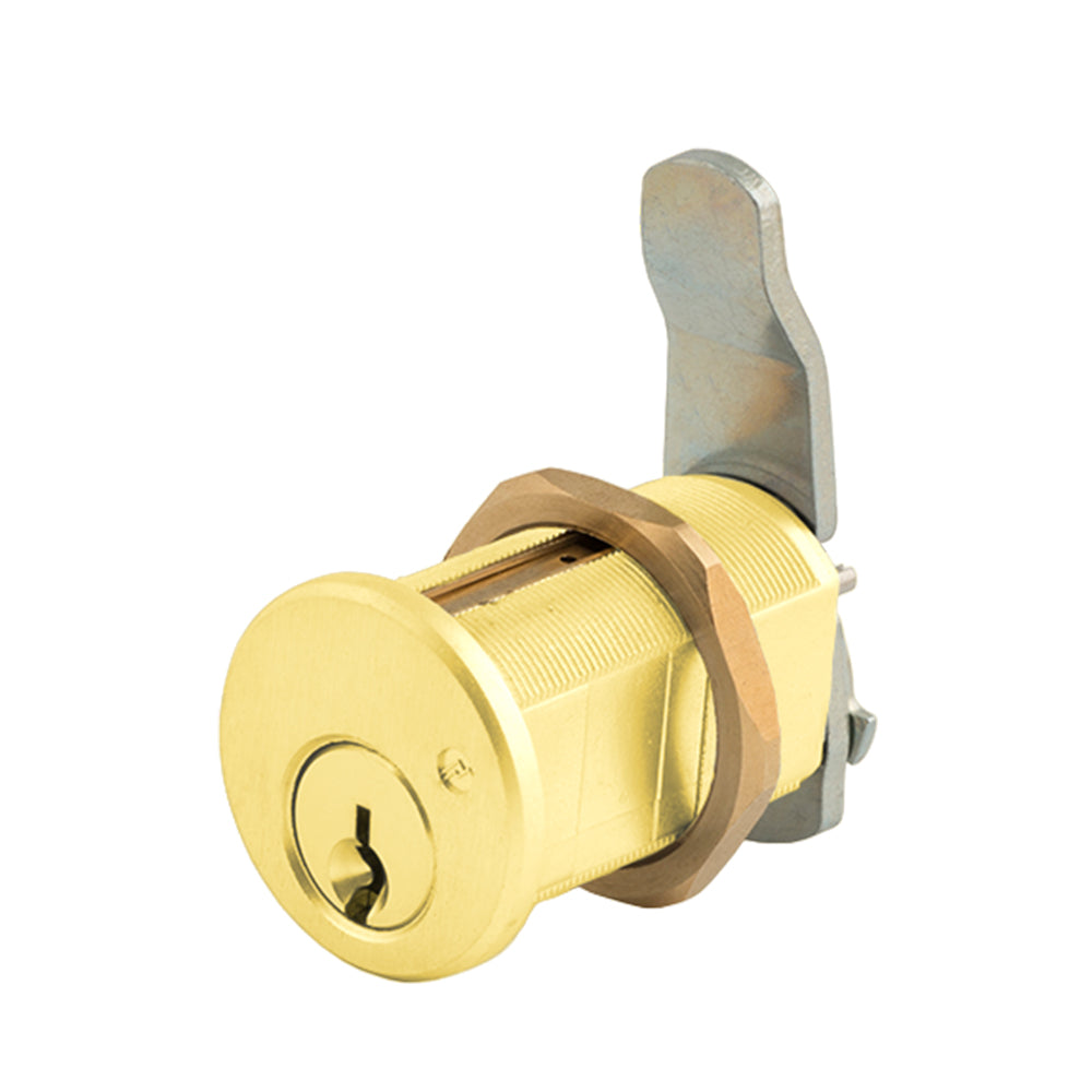 OLYMPUS LOCK - 820S - Schlage C Keyway Cam Lock - S Series - Optional Cylinder length - Optional Keying - US3 (Polished Brass-605)