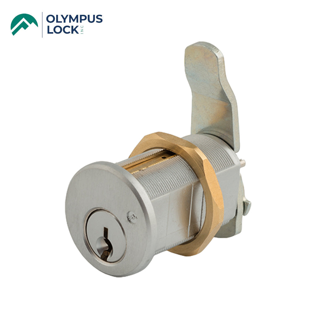 OLYMPUS LOCK - 820S - Schlage C Keyway Cam Lock - S Series - Optional Cylinder length - Optional Keying - US3 (Polished Brass-605)