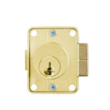 OLYMPUS LOCK - 997 - Cabinet Door Latch Lock - R Series - Optional Cylinder Length - Optional Keying - Optional Handed - US4 (Satin Brass-606)