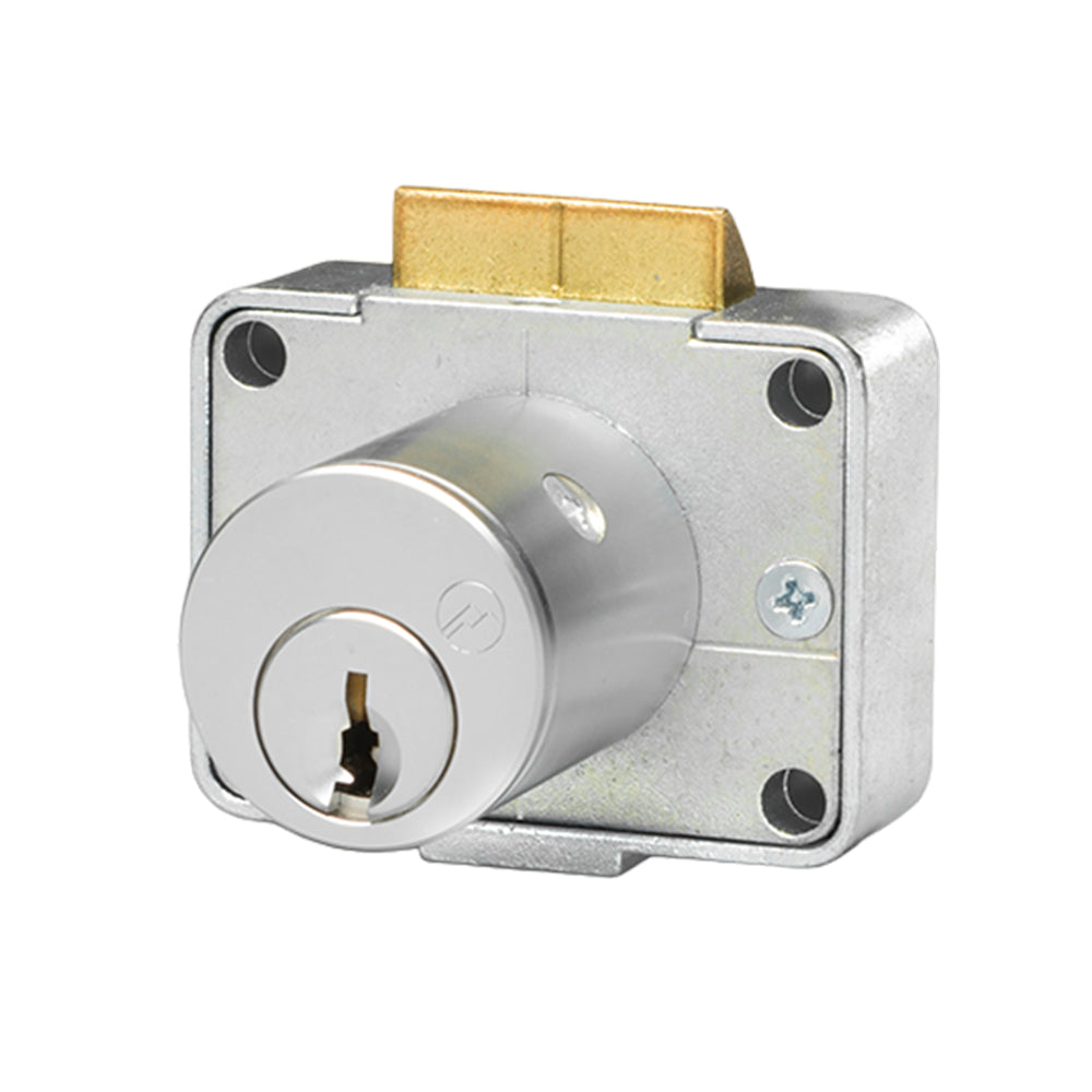 OLYMPUS LOCK - 998 - Drawer Latch Lock - N Series - Optional Cylinder Length - Optional Keying - Optional Handed - US26D (Satin Chrome-626)