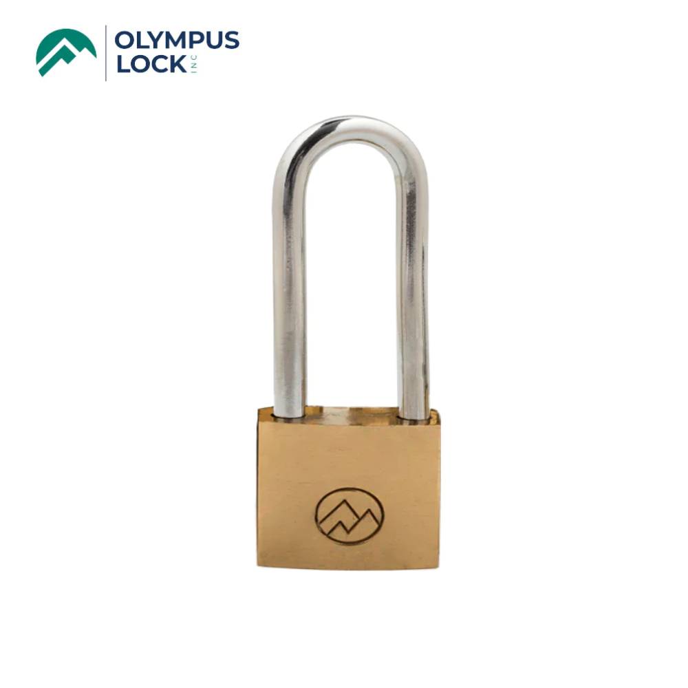 OLYMPUS LOCK - BP - Mountain Brand Solid Brass Padlocks - Optional Width - Long Shackle - Optional Keying