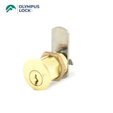 OLYMPUS LOCK - DCN - 3/4 Inch Barrel Diameter Cam Lock - N Series - Optional Cylinder Length - Optional Keying - US3 (Polished Brass-605)