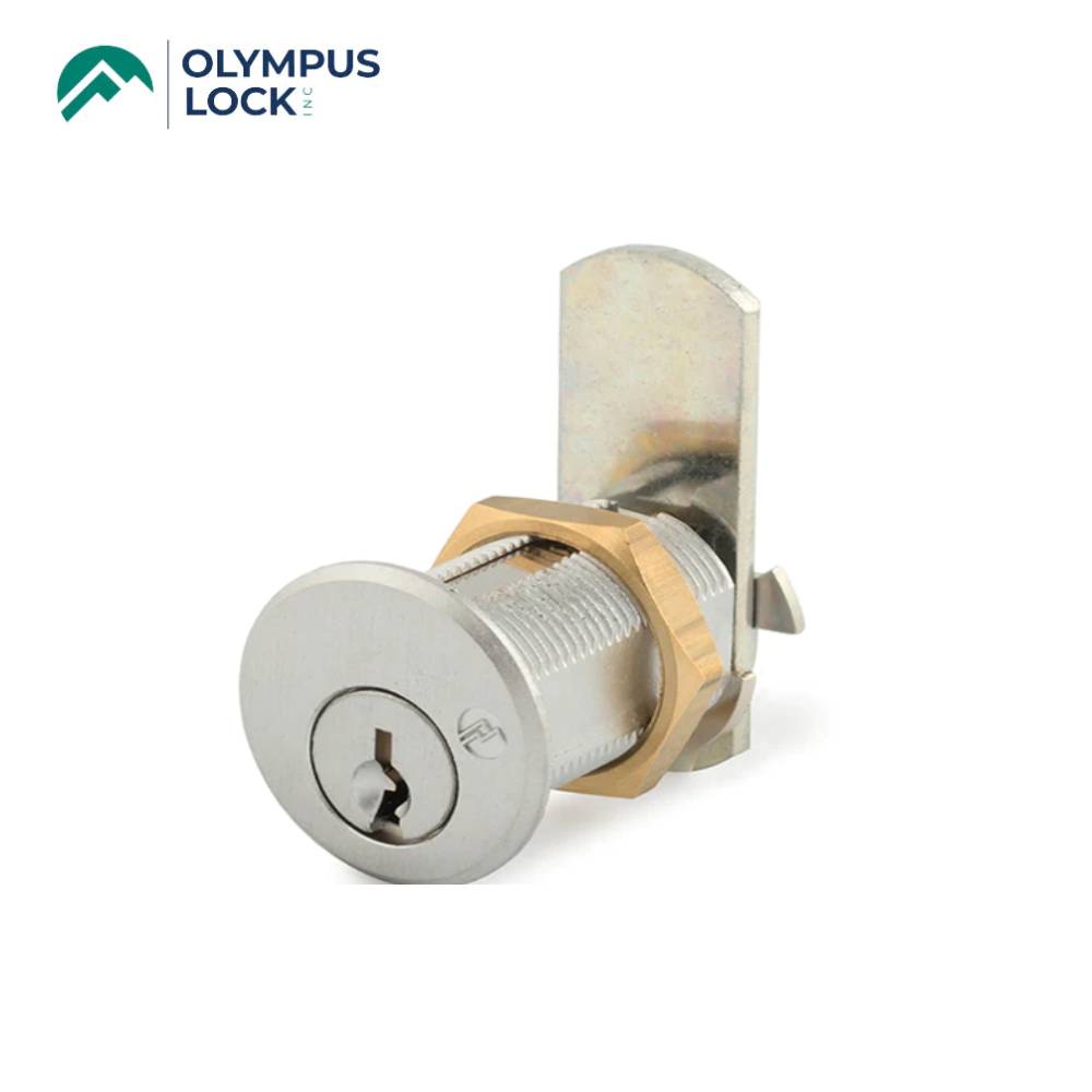 OLYMPUS LOCK - DCN - 3/4 Inch Barrel Diameter Cam Lock - N Series - Optional Cylinder Length - Optional Keying - US26D (Satin Chrome-626)