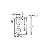 OLYMPUS LOCK - DCNP-100-B1 - Straight Cam With Oval Cutout