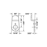 OLYMPUS LOCK - DCNP-100-HD3 - Heavy Duty Bent Cam - Optional Length