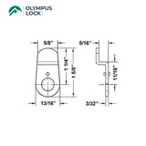 OLYMPUS LOCK - DCNP-100-HD3 - Heavy Duty Bent Cam - Optional Length