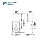 OLYMPUS LOCK - DCNP-100-HD3 - Heavy Duty Bent Cam - Optional Length