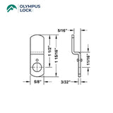 OLYMPUS LOCK - DCNP-100-LBC - Long Bent Cam -  1-1/2 Length