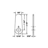 OLYMPUS LOCK - DCNP-100-SC2 - Heavy Duty Straight Cam - 1-3/4 Length