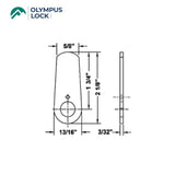 OLYMPUS LOCK - DCNP-100-SC2 - Heavy Duty Straight Cam - 1-3/4 Length