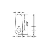 OLYMPUS LOCK - DCNP - 1-1/2" Heavy Duty Straight Cam