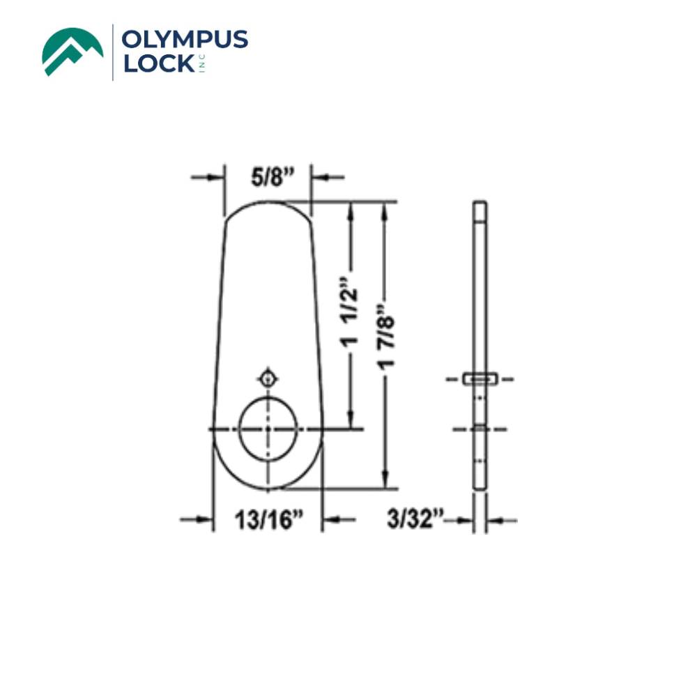 OLYMPUS LOCK - DCNP - 1-1/2" Heavy Duty Straight Cam