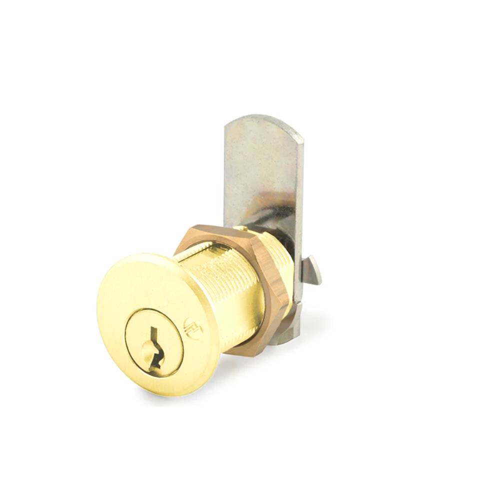 OLYMPUS LOCK - DCR - R Series 3/4 Barrel Diameter Cam Lock - Optional Cylinder Length - Optional Keying - Grade 1 - US3 (Polished Brass-605)