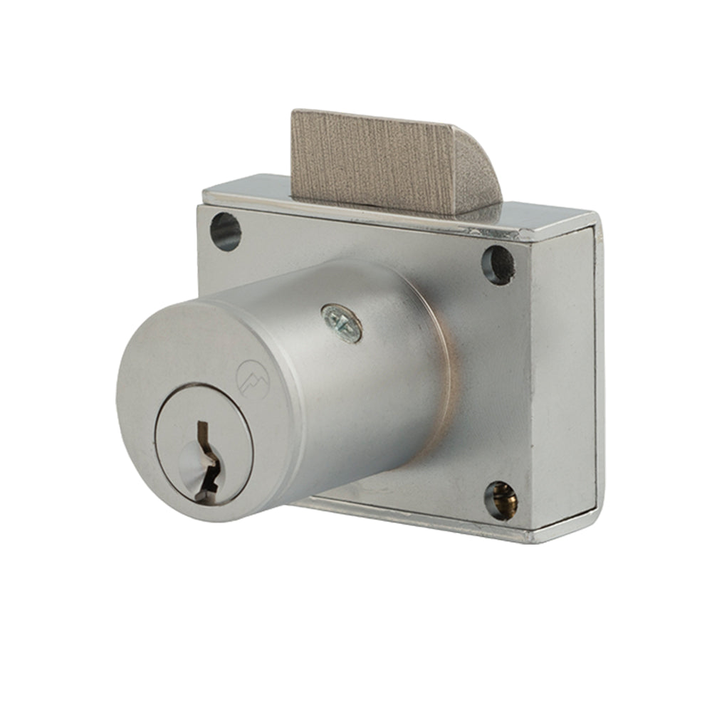 OLYMPUS LOCK - Heavy Duty Drawer Latch Lock - N Series - Optional Cylinder Length - Optional Keying - US26D (Satin Chrome-626)