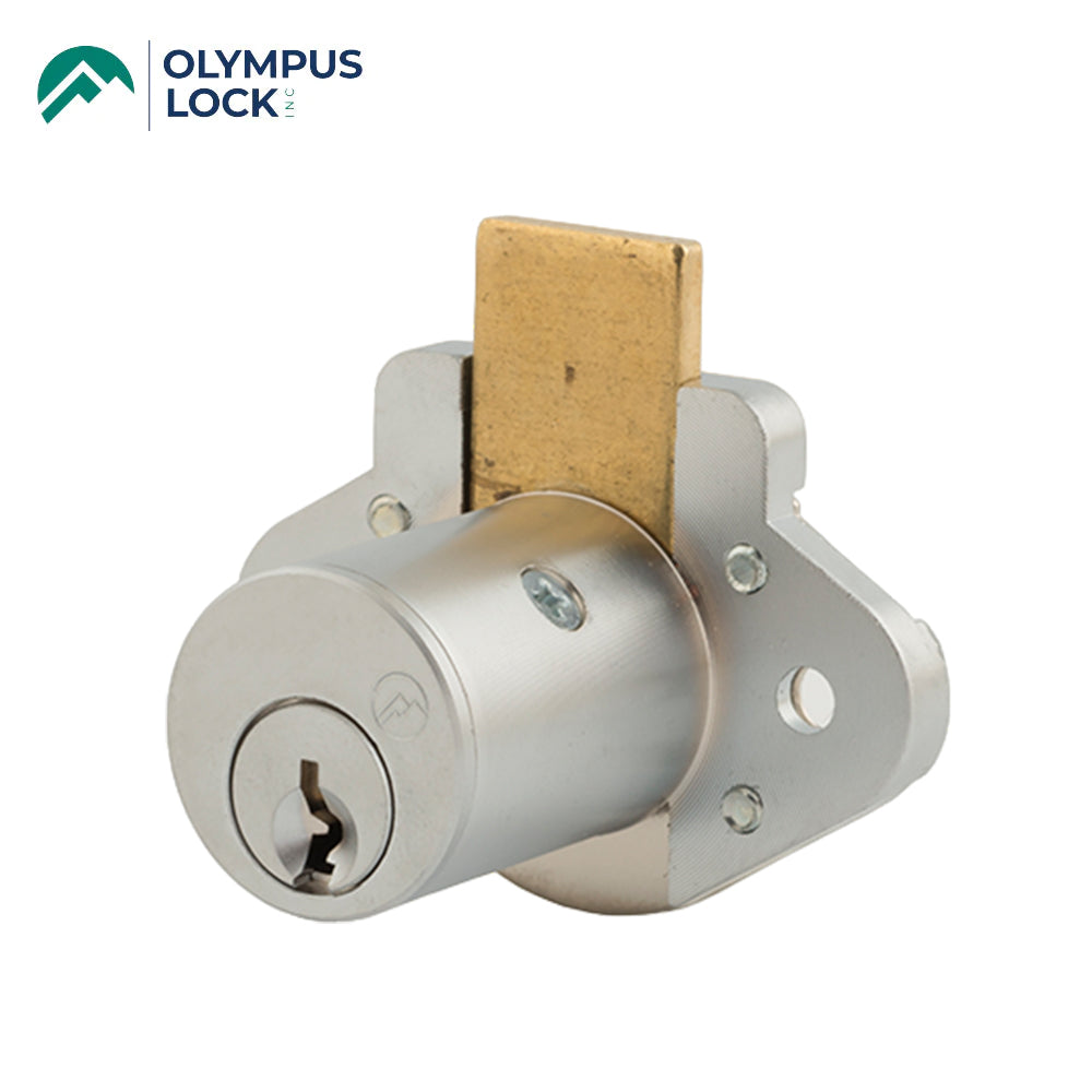 OLYMPUS LOCK - N078 - Cabinet/Furniture Deadbolt Drawer Lock - N Series National - Optional Cylinder Length - Optional Keying - Vertical Handed - Optional Color